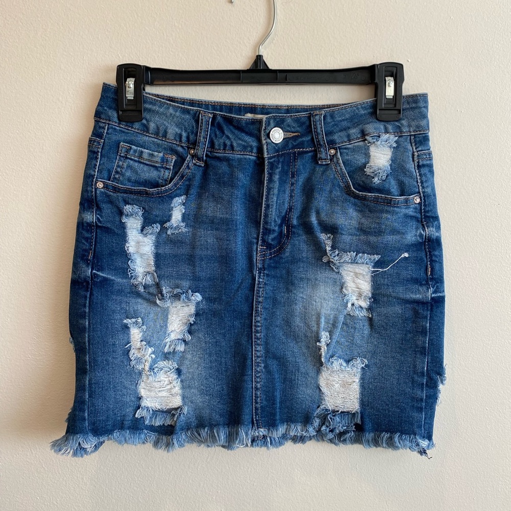 Forever 21 mini jean skirt